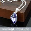 LANTISOR placat cu ARGINT cu piatra SWAROVSKI(swa2)(POZA REALA)