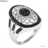 Inel Ag 1 CARAT DIAMANTE negre, design deosebit