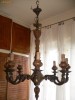 candelabru din bronz cu lemn...8brate