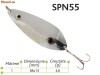 Lingurite oscilante Spn 55 Baracuda 4g