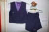 Costum vesta+pantaloni scurti din stofa, fete 8-9 ani