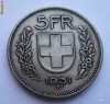 Elvetia - 5 franci 1931 - 15 grame argint .835
