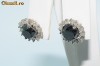 superbi cercei aur alb 14K cu diamante negre si albe 4,85CT !!!