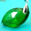 Pandantiv din Cristal Verde Fatetat