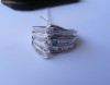 Inel designer aur alb 14K montura cocktail cu 1.5CT DIAMANTE