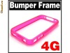 BUMPER SILICON IPHONE 4 4G PINK!HUSA TOC CARCASA!PROTECTIE MAXIMA