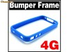 BUMPER SILICON IPHONE 4 4G LIGHT BLUE!HUSA TOC CARCASA!REZISTENTA