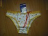 BIKINI ALBI CU GALBEN