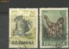 1163* Romania 1956 - VANATOAREA, DROPIE SI COCOS DE MUNTE, timbre stampilate
