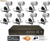 Kit Camere de supraveghere video cu 8 camere de exterior ICS-1436 si Digital Video Recorder (DVR) 3008 QUEEN
