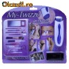 EPILATOR MY TWEEZE WIZZIT + CADOU trusa manichiura pedichiura forfecuta cleste cuticule chiureta pensule machiaj pensula ruj blush aparat epilat