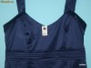Rochie de seara / petreceri / nunta / Revelion marimea 48, satin, albastru inchis, cu bretele, captuseala, de calitate (marime mare) - NOUA