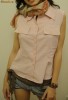Bluzita roz pal- casual, material 100% in-