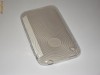 HUSA SILICON GEL IPHONE 3 G GS ALB TRANSPARENT model cerc alba circle carcasa antisoc