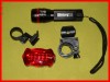 Lanterna -Far +semnalizatoe si suporti de prindere pt bicicleta,cu led LUXEON +LUPA-  zoom