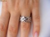 Inel/Verigheta designer aur 14K, 5.2g, model ornamental ornat cu 28 BRILIANTE