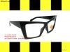 OCHELARI FUNKY RETRO Rame cu LENTILE TRANSPARENTE Nerd Geek Rama Neagra Rame Negre pe negru Cadoul Ideal Cadou  Fun Party Petrecere Sexy Tocilar rock