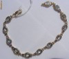 Bratara designer aur 14K, 9.1g, model unicat cu 4CT AQUAMARINE, pret magazin peste 2000eur