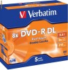 DVD-R DL VERBATIM 8.5GB, 4X, carcasa jewel, CUTIE 5 BUC