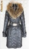 haina cu guler de blana naturala just cavalli gen moncler