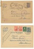 RFL 1944 ROMANIA doua carti postale cenzurate in Lagarul pt Detinuti Politici Tg. Jiu, Gorj