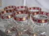 Set de sase pahare din cristal colorat