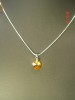 Set argint colier si cercei cu cristale swarovski inima sunflower - bijuterii handmade