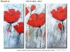 Tablou 3 piese, tablou triptic  - 120x90cm  - TRIO FLORAL MACI -