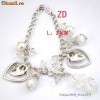 bratara din sticla de Murano foarte eleganta, unicat, creat manual, ambalata frumos intr-o cutie special pentru cadou culoare alba