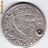 Letonia-Riga,Polonia,Transilvania(n.Simleul Silvaniei):Bathoty Istvan-Stefan Bathory, TRIPLUGROS 1585 argint,moneda din salba