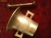 Mojar MARE cu pistil mare ,bronz, inaltime 14 cm,diametru baza 9,5 cm, diametru gura 16cm , pistil lungime 24 cm , diametru capete 5 cm , superb ,