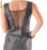 Rochie piele eco +voal Bershka marimi M