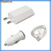 Accesorii Apple iPhone 3G 3GS 4 iPod iPad - Incarcator Masina si Casa + Cablu USB Accesorii Apple iPhone 3G 3GS 4 iPod iPad - Incarcator Masina si Casa + Cablu USB