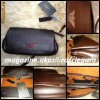 BORSETA FASHION firma GIORGIO ARMANI, ORIGINALA, BARBATEASCA, ELEGANTA, PIELE NATURALA, CULOARE MARO INCHIS