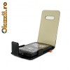 Husa din piele cu aplicatii din aluminiu pentru HTC Sensation