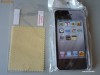 Carcasa / Husa protectie plastic iPhone 4/4S, model slim, transparent + Folie protectie ecran