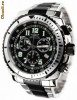 Invicta Swiss ChronoGraph Men's Two Tone II Collection Black Dial Stainless Steel Tachymeter Watch