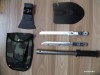 Lopata + Topor +  Cutit + Fierastrau + Husa Set Gratar Camping / Pescuit / Vanatoare Camping Kit Supravietuire