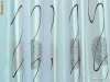 Draperie / Draperii Alb Crem Satinat cu Maro J6082D