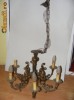 CANDELABRU SUPERB CU 6 BRATE VECHI-ALAMA/BRONZ-PERFECT FUNCTIONAL