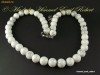 Colier, salba, margele cu magnesite, 10mm, 76grame, 45-55cm