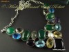 COLIER ARGINT 925 MULTI STONE, AMETIST, CITRINE creat, PERLA DE APA DULCE, TOPAZ creat, LABRADORITE, ONIX, MALAHIT.no503