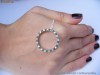 Pandant CERCUL DRAGOSTEI aur 14K, 3.4g, ornat cu 34 BRILIANTE si SMARALDE !!