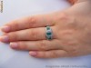 Inel designer aur 14K, 6g, triplu setting anturaj cu SMARALDE si BRILIANTE !!