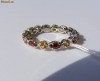 SUPERB Inel ag rodinat, 2.8g, model ETERNITY cu 1.81ct CITRINE si GRANATE !!