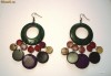 CERCEI  MULTICOLORI   NUCA  DE  COCOS-HANDMADE