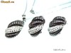 Set lantisor / pandantiv / cercei de dama din inox 02