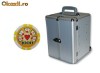 Set de poker de 1000 chip-uri Royal Flush cu valori in geanta de aluminiu