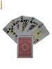 Carti profesionale de poker MODIANO CRISTALLO 100% plastic cu index mare pe 2 colturi rosu