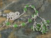 Colier din ARGINT 925 cu agate verzi